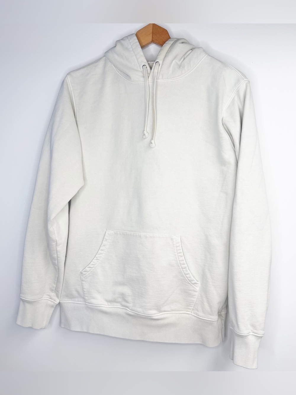 Supreme Off White Cream Hoodie Spell out Embroidered Hood Medium